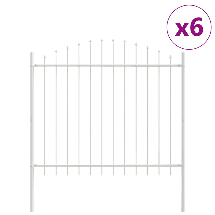 Havehegn med Bue Top Hvid 10,2x1,5 m Stål