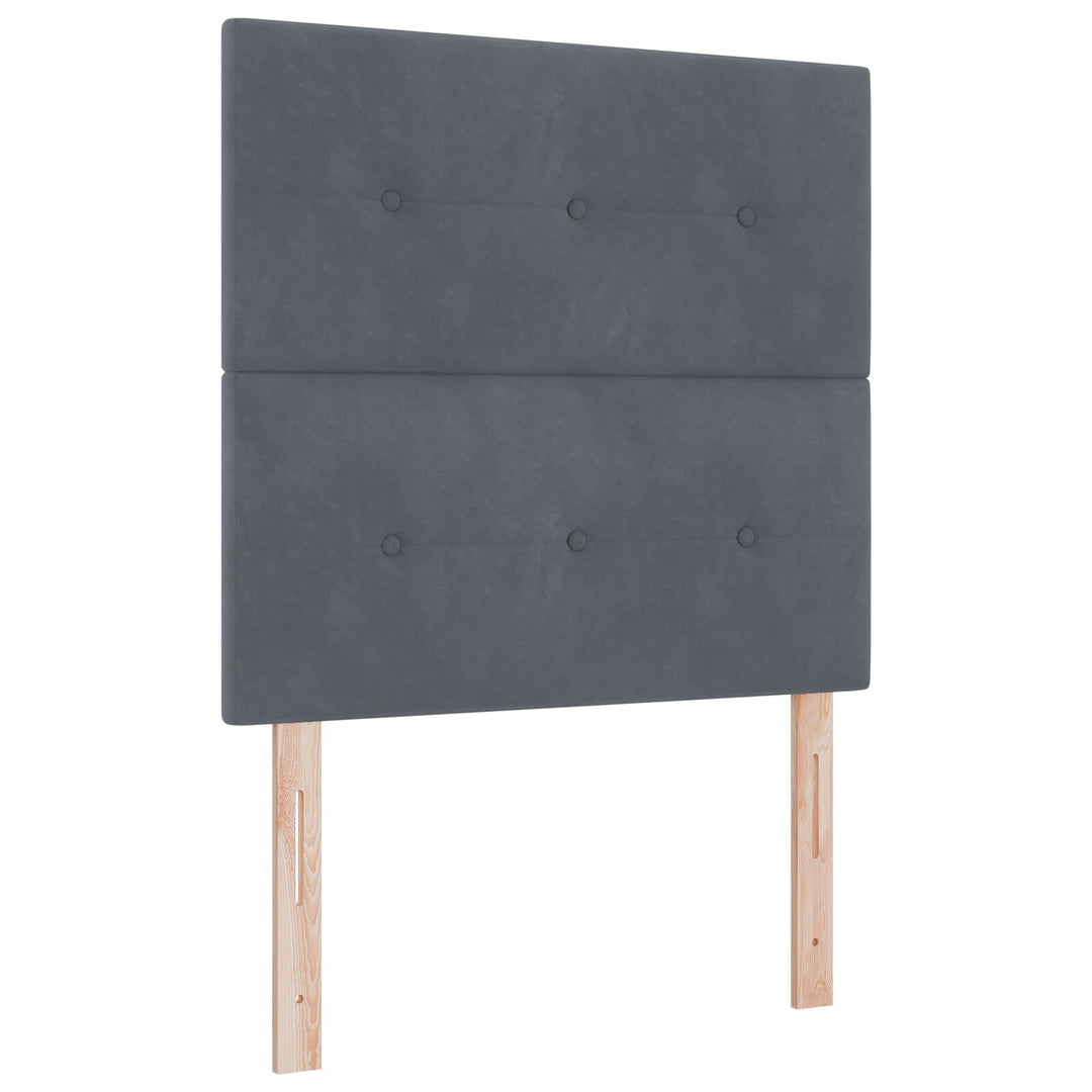 Sengestel Mørkegrå 90x200 cm Velour