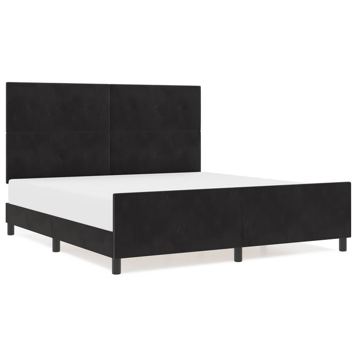 Sort Velvet Sengestel 180x200 cm