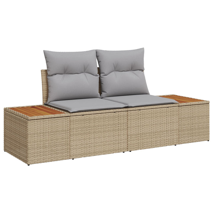 Havemøbel Sæt Sæt af 6 Beige, Grå Rattan, Polyester Havemøbelsæt
