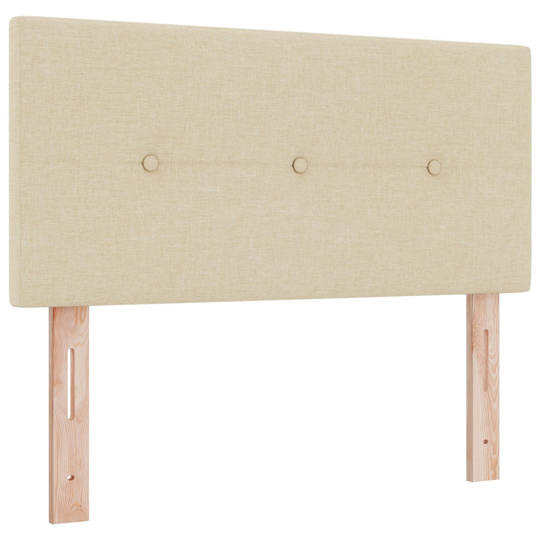 Sengestel med Madras Beige Stof 90 x 190 cm Sengemadras