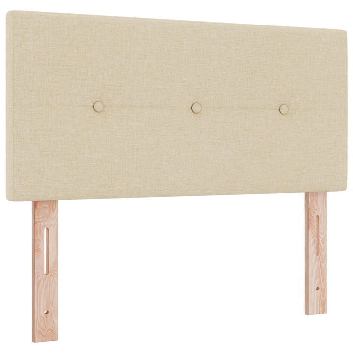 Sengestel med Madras Beige Stof 90 x 190 cm Sengemadras