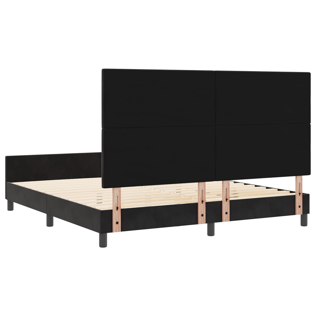 Sort Velvet Sengestel 180x200 cm