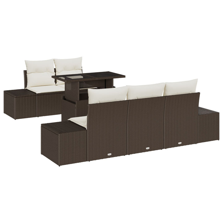 Have Sofa Sæt 6 Stykker Brun Poly rattan Udendørs Sofa Sæt