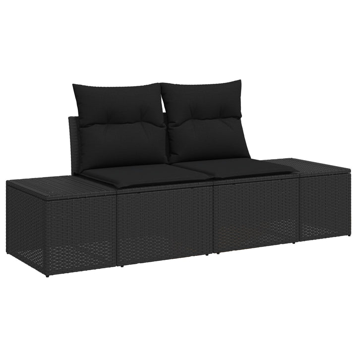 Havemøbel Sofa Sæt Sæt af 11 Sort Rattan