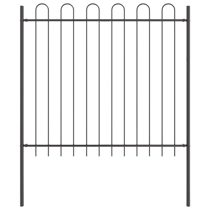 Havehegn med Bue Top Grå 6,8x1,5 m Stål