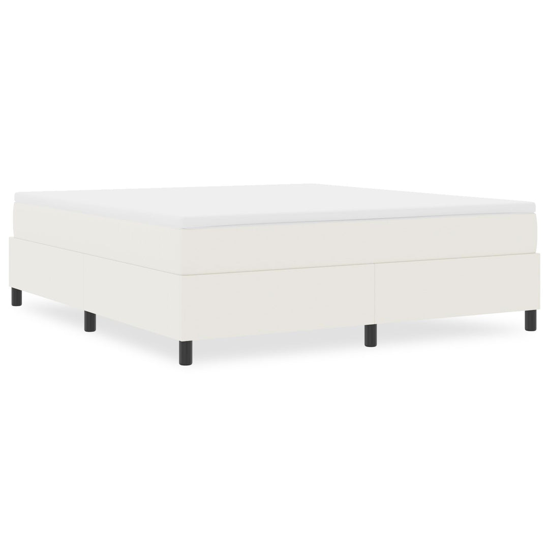 Box Spring Seng Cremefarvet Super King Corduroy Stof