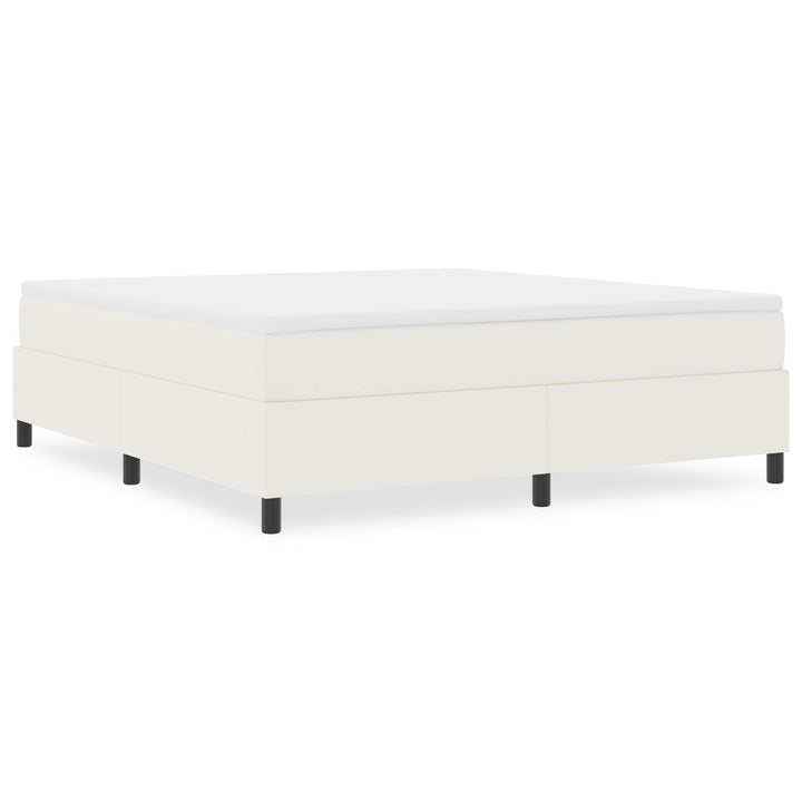 Box Spring Seng Cremefarvet Super King Corduroy Stof