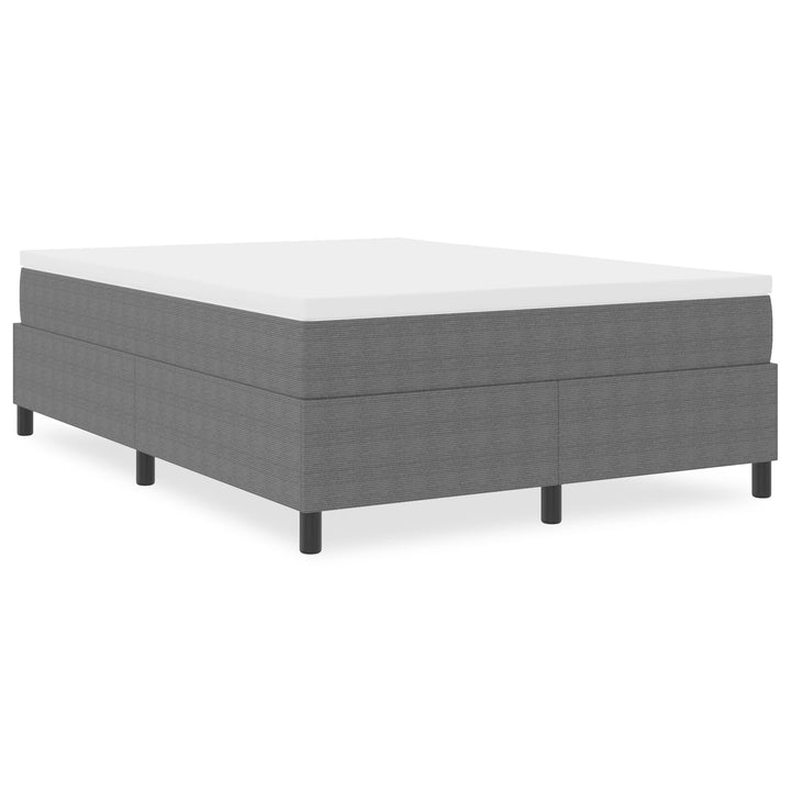 Box Spring Seng Lysegrå 160x200 cm Corduroy Stof