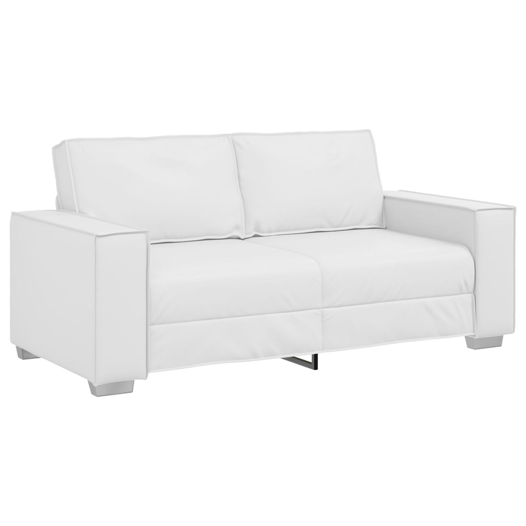 Sovesofa Hvid 140 cm Kunstlæder