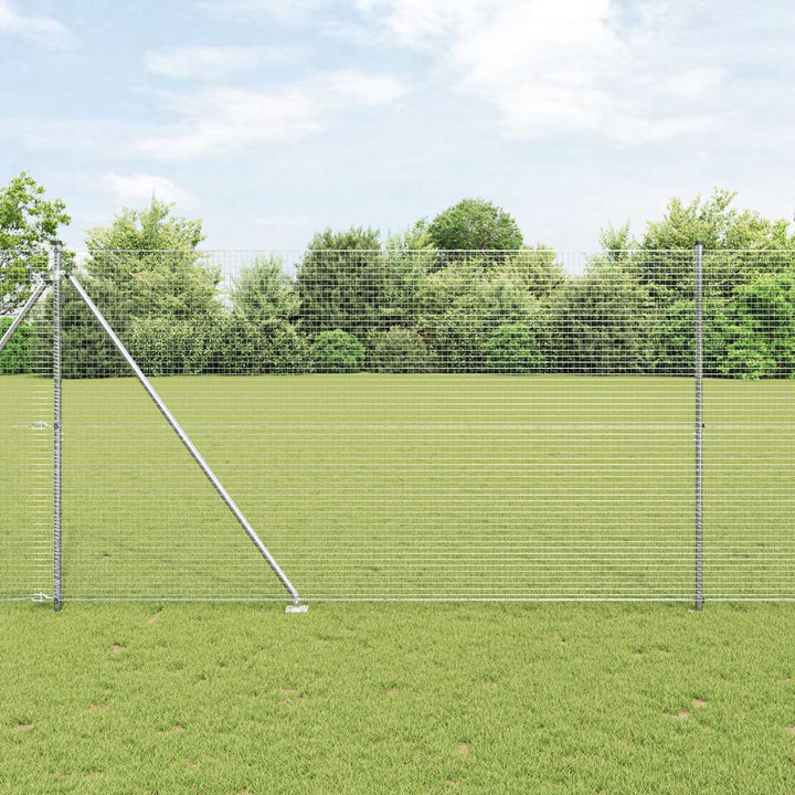 Svejsede Trådgitter med 13 Spidse Ankre 1,6x25 m Galvaniseret Stål