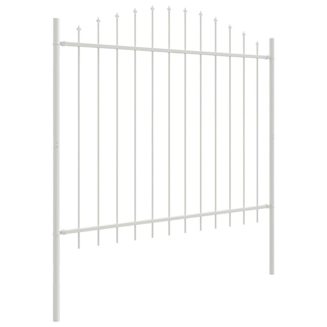 Havehegn med Bue Top Hvid 10,2x1,5 m Stål