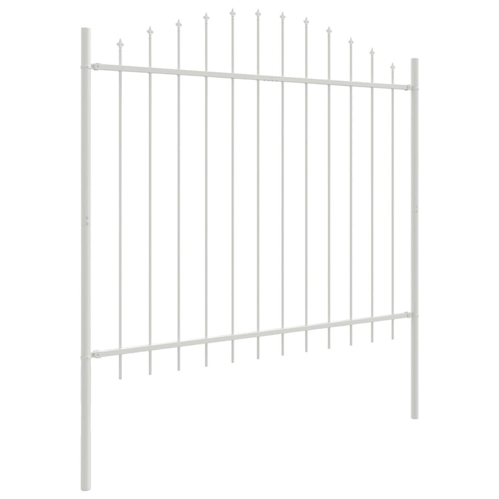 Havehegn med Bue Top Hvid 10,2x1,5 m Stål
