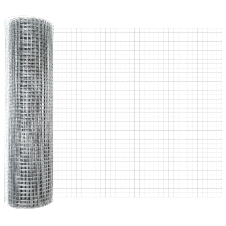 Welded Wire Fence med 13 flanged posters 0,6x25 m galvaniseret stål