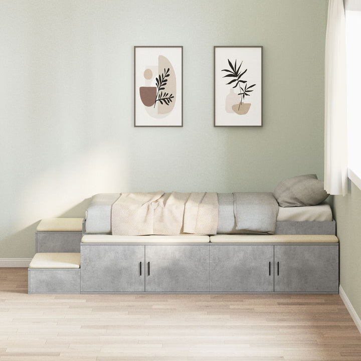 Sengestel Beton grå 100x200 cm