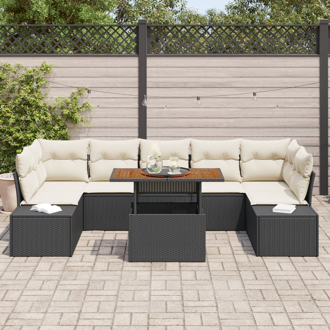 Have Sofa Sæt Sæt af 8 Cremefarvet Rattan