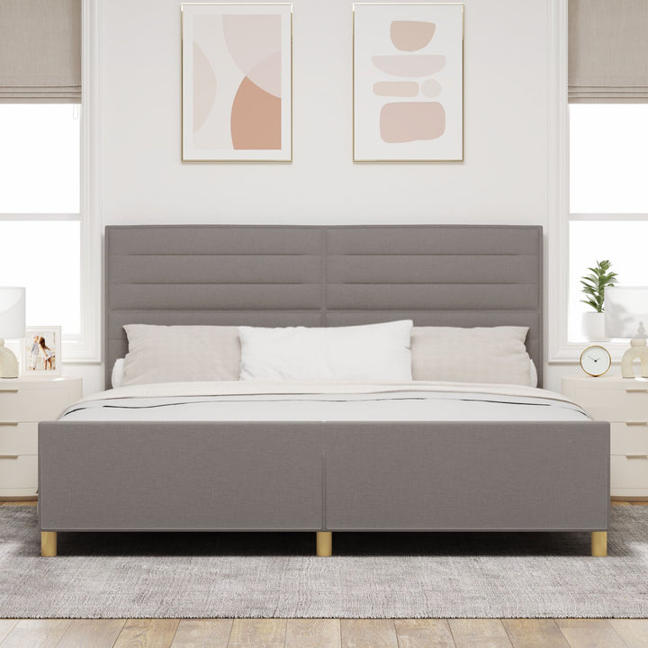 Sengestel Taupe 200x200 cm i stof