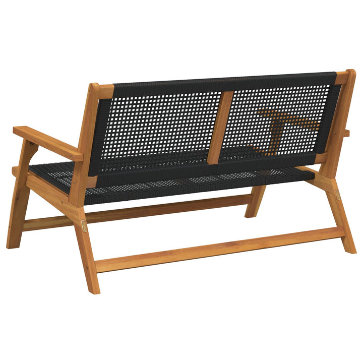 Havebænk Sort 122x76x73,5 cm Massivt Akacietræ