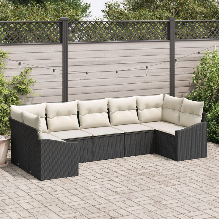 Have Sofa Sæt Sæt af 7 Beige puder med sort ramme