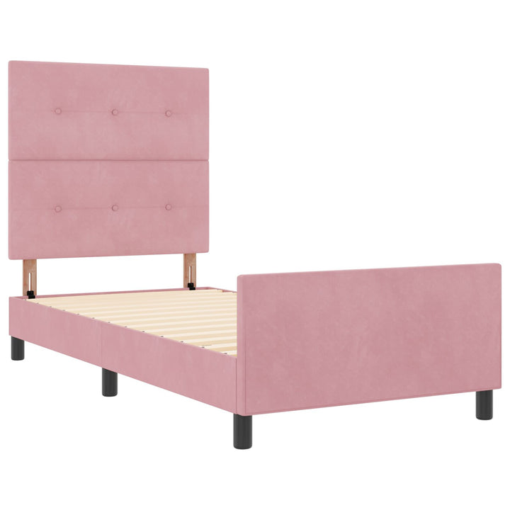 Sengestel Pink 90x200 cm Fløjl