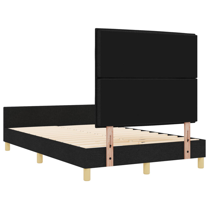 Sort Stof Sengramme 160x200 cm