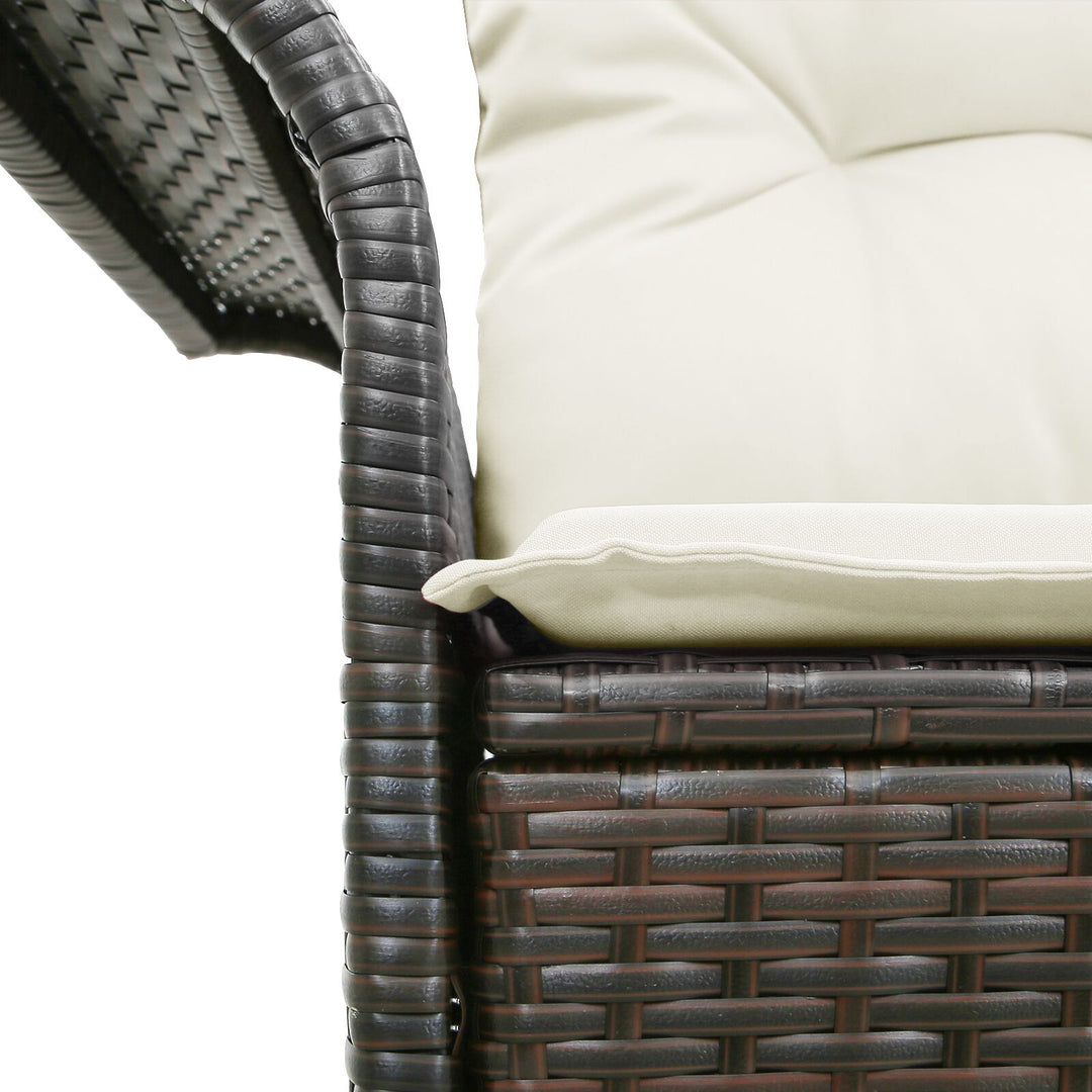 2-personers have-sofa med puder brun poly rattan