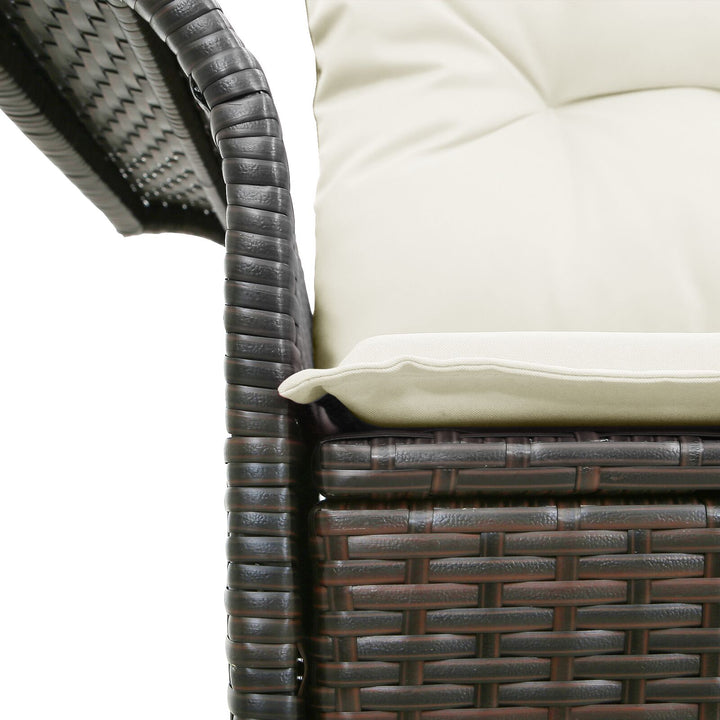 2-personers have-sofa med puder brun poly rattan