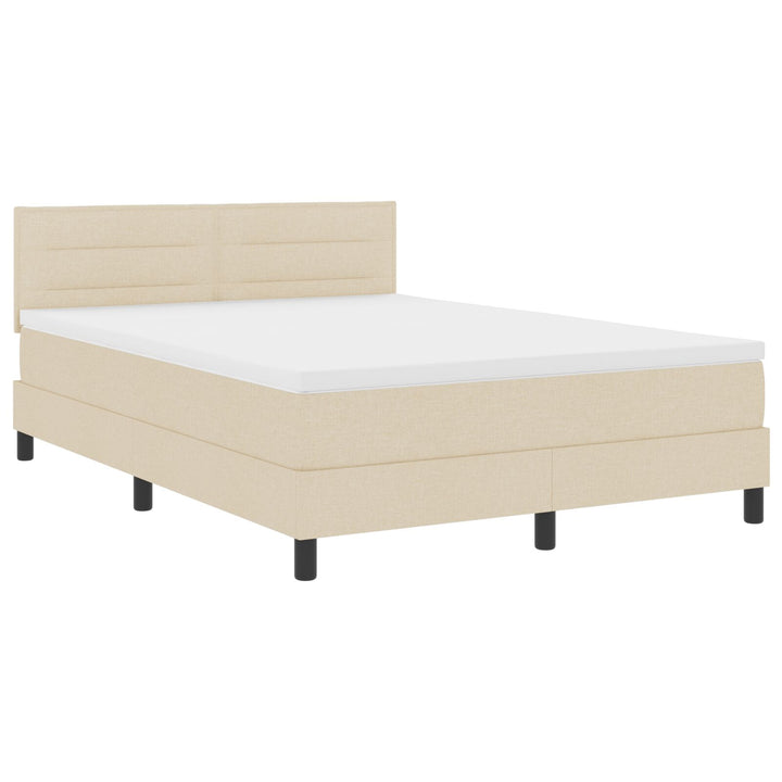 Sengestel med madras Beige Stof 160 x 200 cm Sengemadras