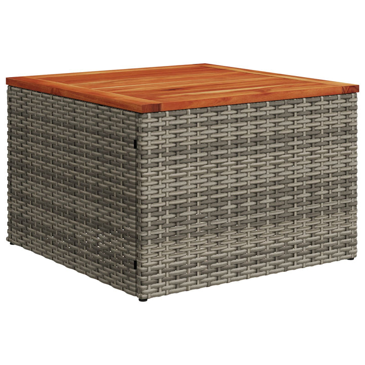 Havemøbel Sæt Sæt af 6 Grå Rattan Udendørs Sofa Rektangulær