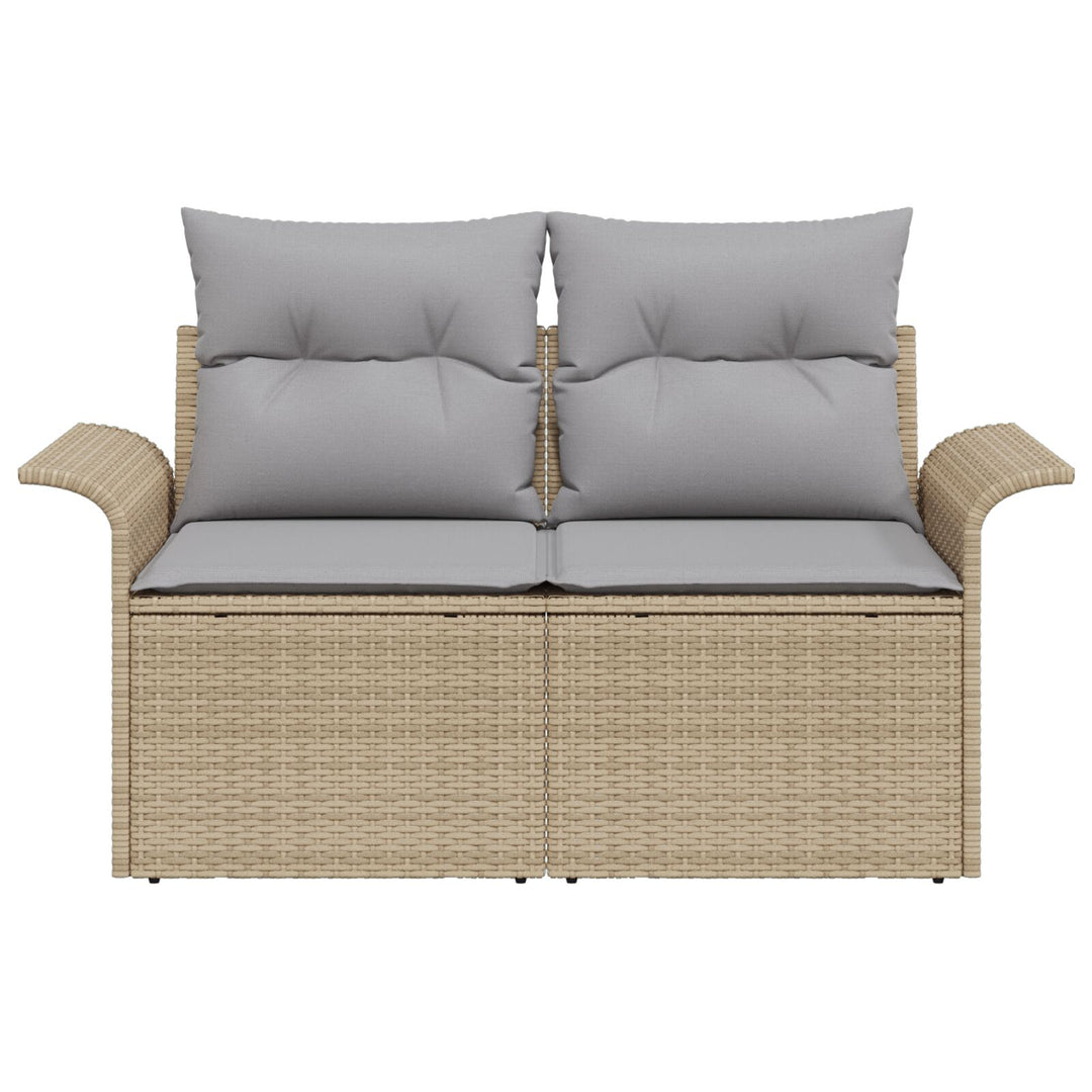 2-personers havensofa med puder Beige poly rattan