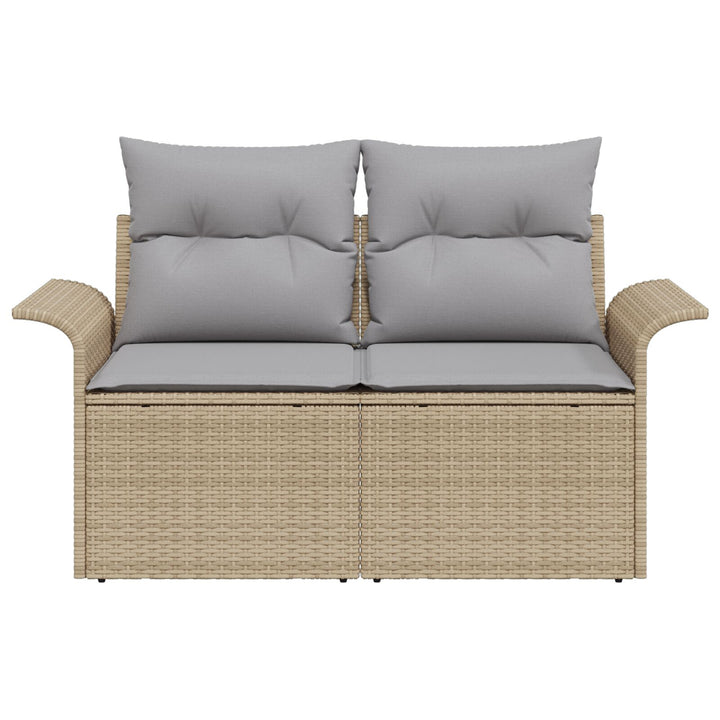 2-personers havensofa med puder Beige poly rattan