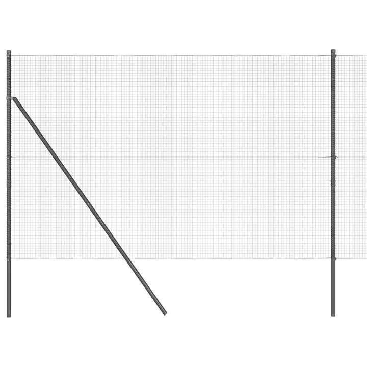 Welded Wire Fence med 13 Stolper Grå 1.4x50 m Stål