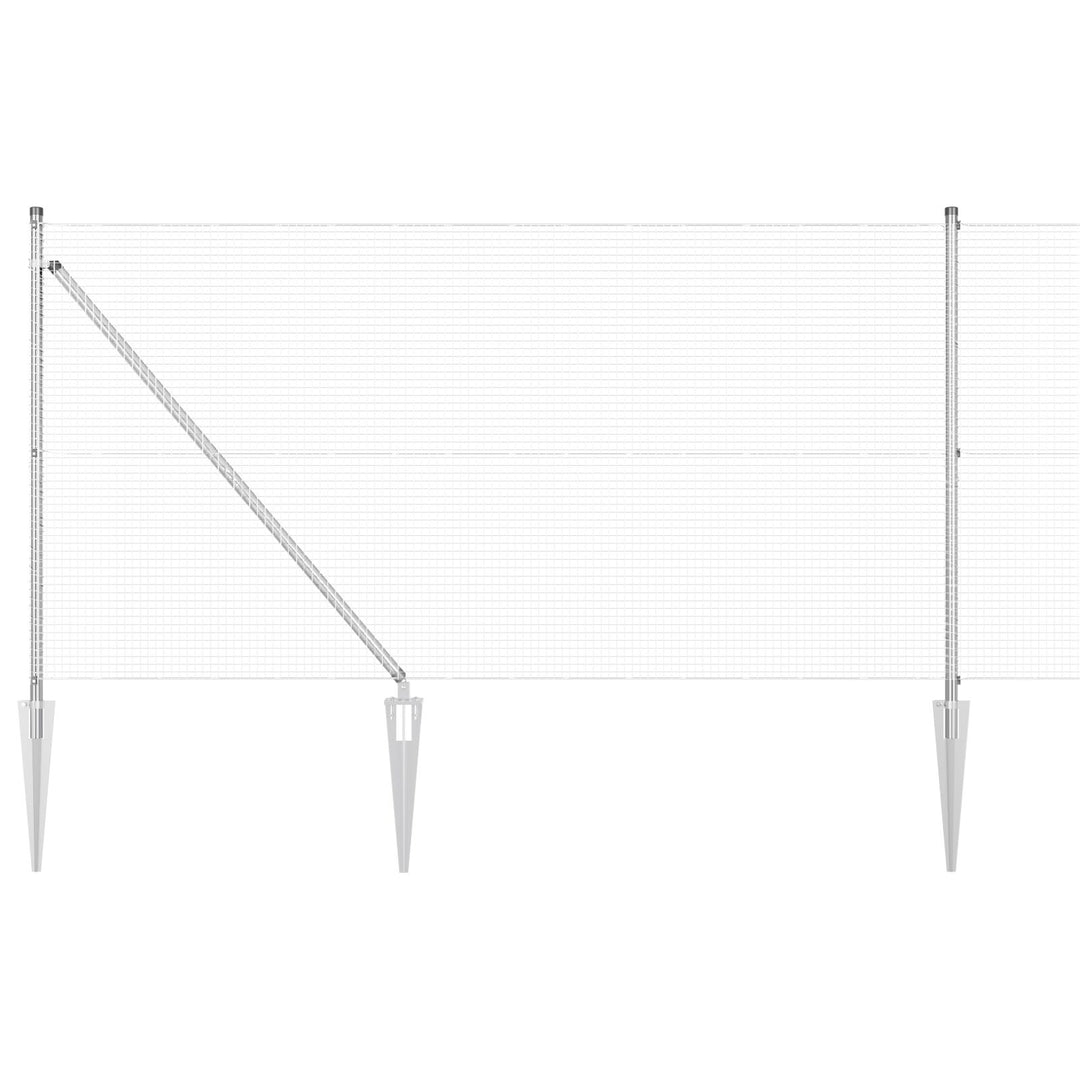 Welded Wire Fence med 13 Spike Posts 1x50 m Galvaniseret Stål