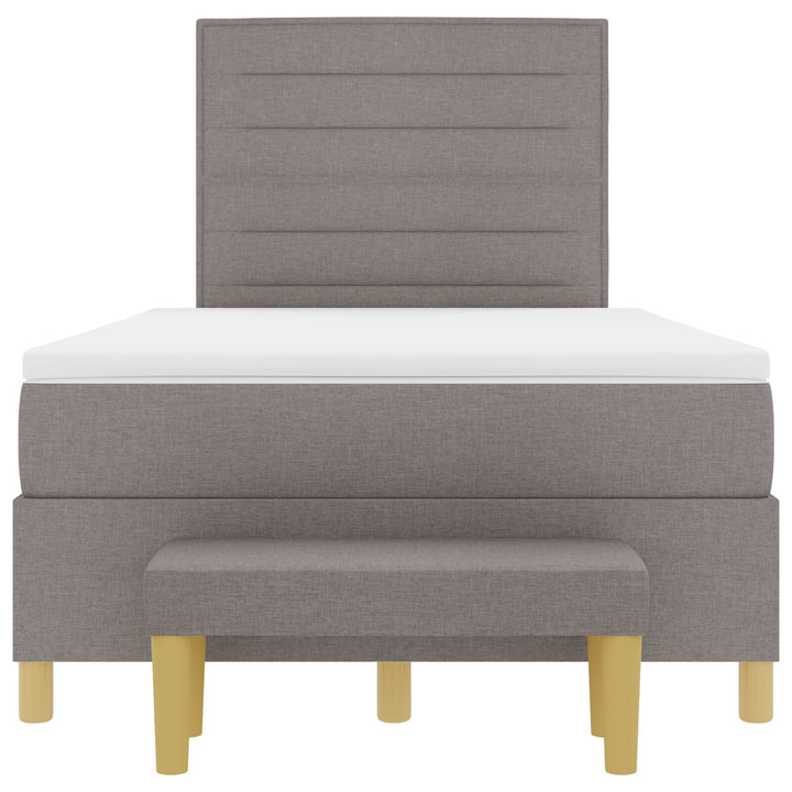 Sengestel med Madras Sæt af 2 Taupe Stof 120 x 200 cm Sengestel