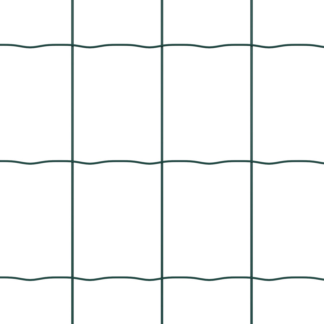 Eurohegn med 7 Spike Posts 1x10 m Galvaniseret Stål Grøn