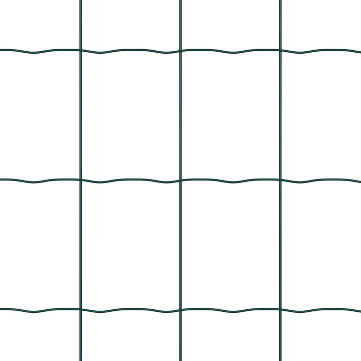 Eurohegn med 7 Spike Posts 1x10 m Galvaniseret Stål Grøn