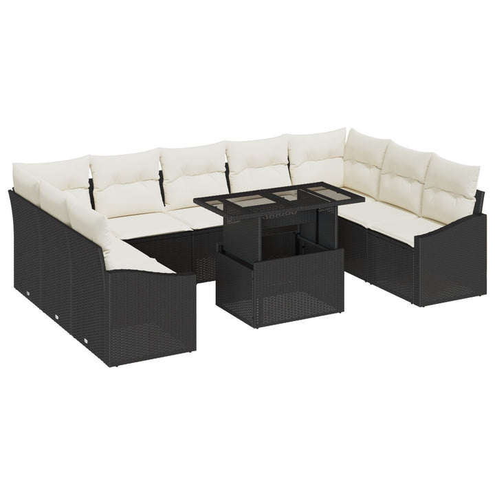 Have Sofa Sæt 10 Deler Beige Rattan Have Sofa Sæt Rektangulær