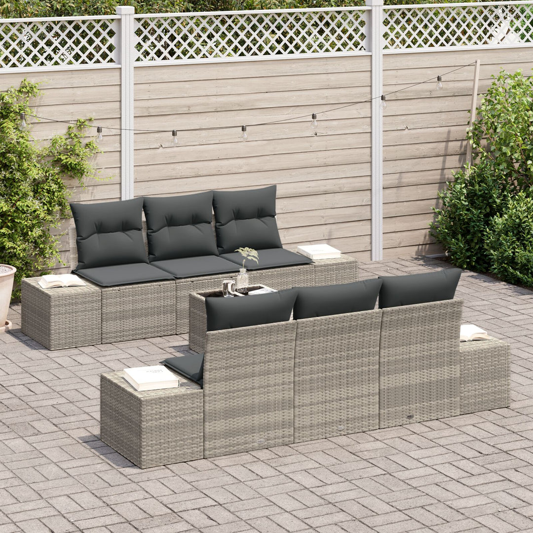 Have Sofa Set Sæt af 7 Lysegrå, Mørkegrå