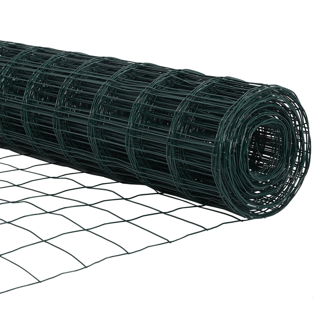Eurohegn med 7 Spike Posts 1x10 m Galvaniseret Stål Grøn