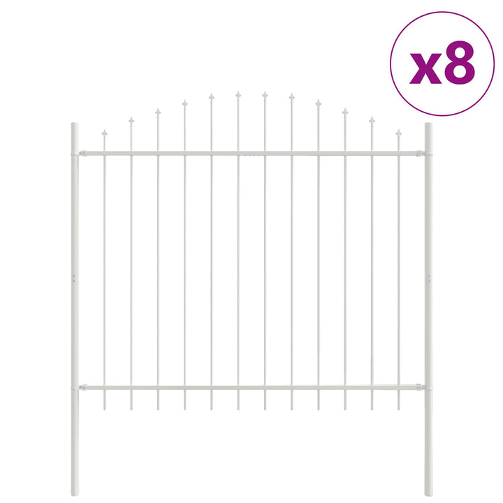 Havehegn med Bue Top Hvid 13,6x1,25 m Stål