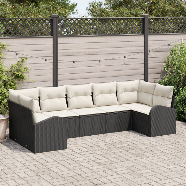 Have Sofa Set Sæt af 7 Sort base med creme puder