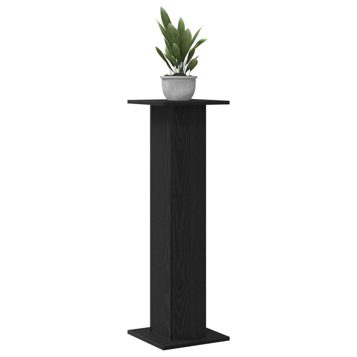 Plante Stativ 2 stk Sort Eg 30x30x95 cm Konstrueret Træ