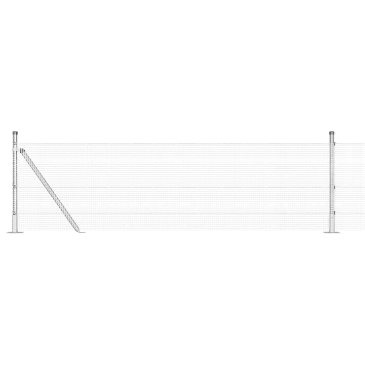 Welded Wire Fence med 13 flanged posters 0,6x25 m galvaniseret stål