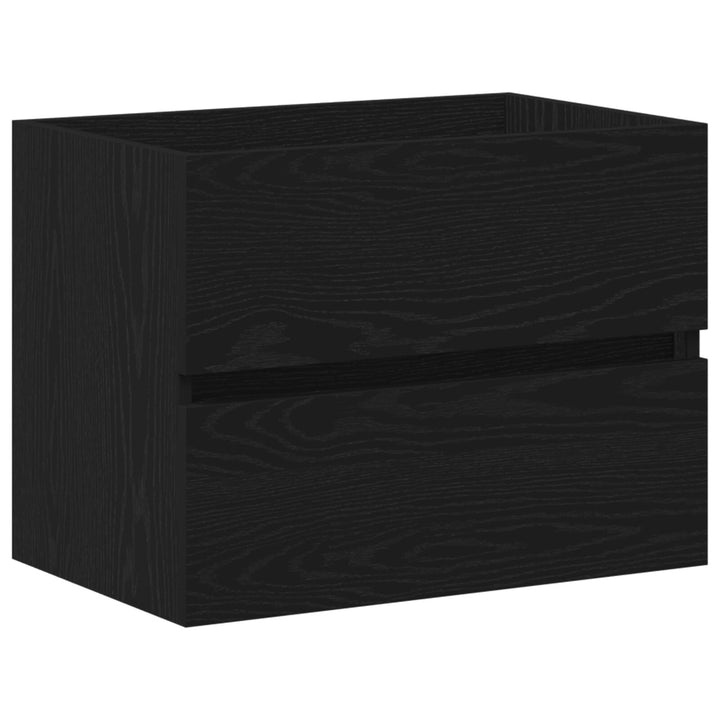 vaskeskab med indbygget bækken sort egetræ konstrueret træ, vidaXL vaskeskab sort egetræ 60x38,5x45 cm konstrueret træ