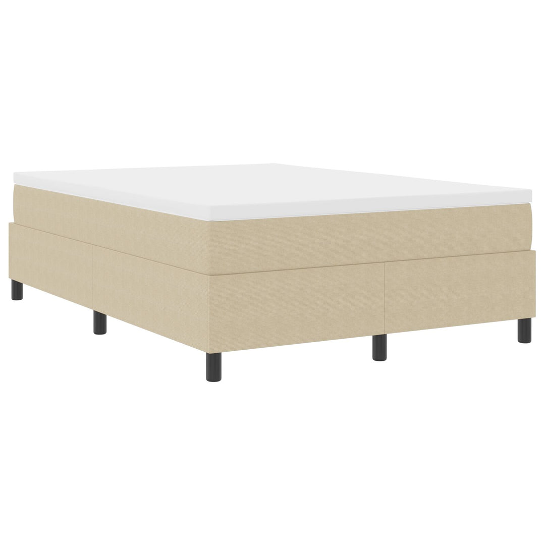 Box Spring Seng Lys Grøn Grå 140x200 cm Corduroy Stof