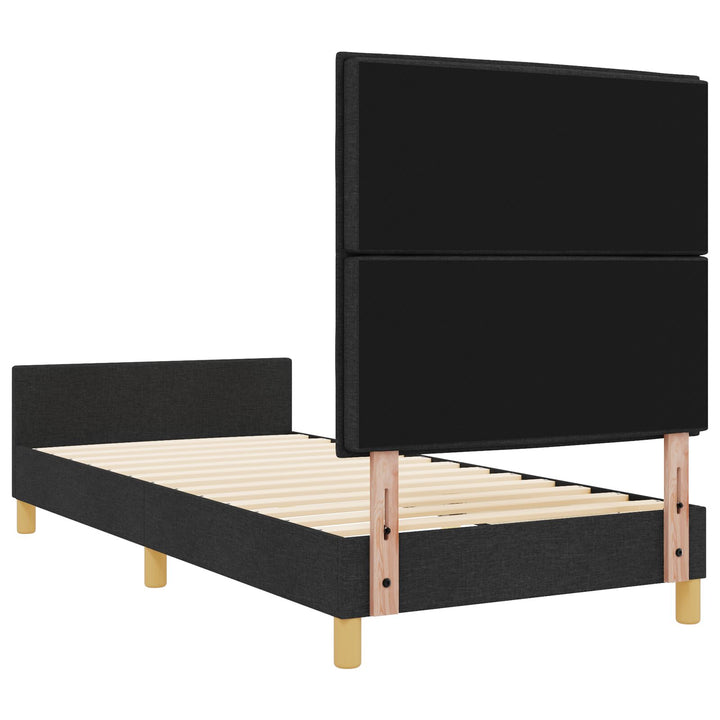 Sengestel Sort 90x200 cm Stof