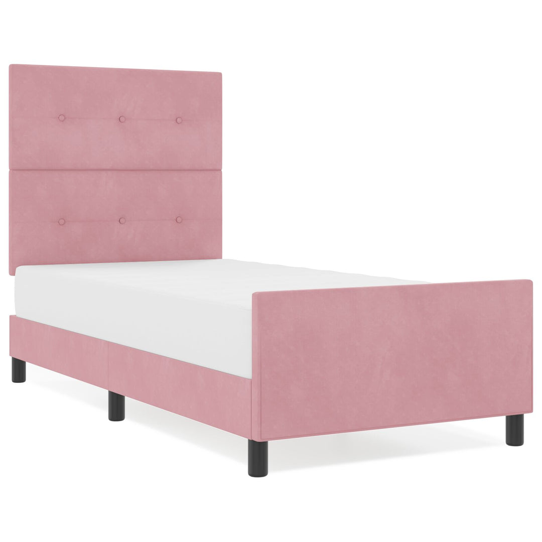 Sengestel Pink 90x200 cm Fløjl