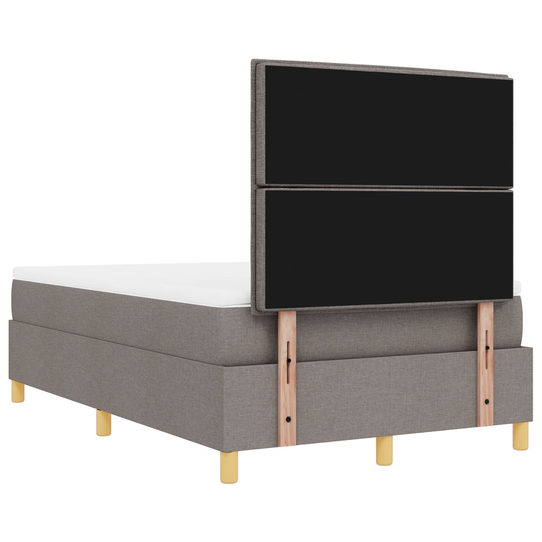 Sengestel med Madras Sæt af 2 Taupe Stof 120 x 200 cm Sengestel