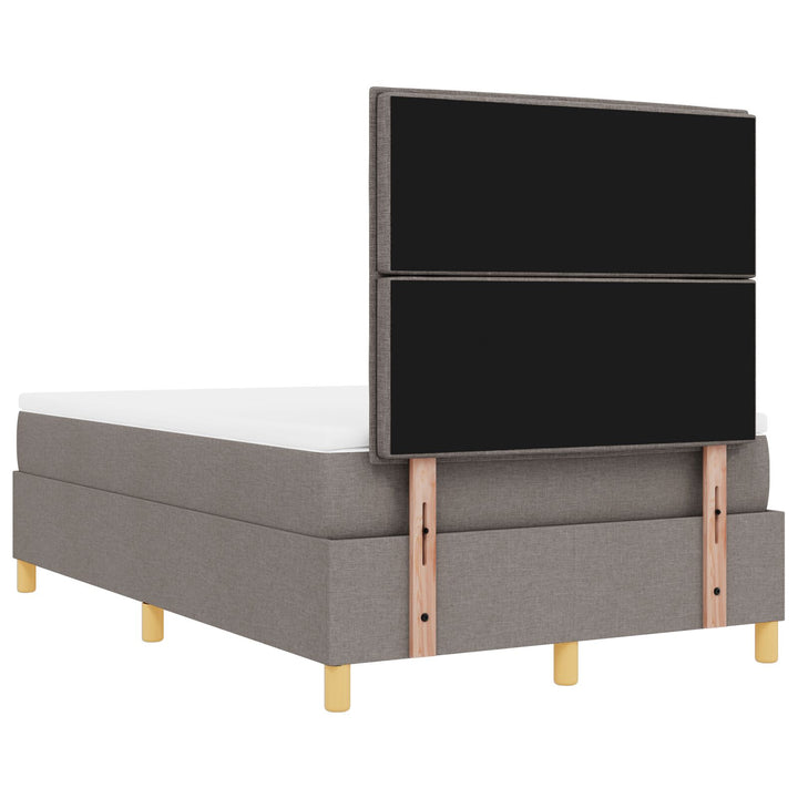 Sengestel med Madras Sæt af 2 Taupe Stof 120 x 200 cm Sengestel