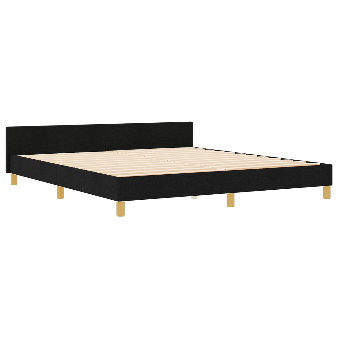 Sengestel Sort 180x200 cm i Stof
